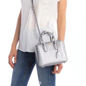 MCM Fontanellas Park Ave Milla Leather Satchel flawed